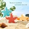 3 Pcs Ocean Beach Tabletop Decor Items Mini Summer Wooden Sign Set Farmhouse Rustic Wood Decorative Nautical Baby Shower Decorations for Home Office Bedroom Table Shelf Desk (Starfish)